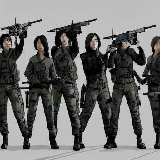 Image similar to female south korean counterterrorist unit 7 0 7 th special mission group, tactical training, by maciej kuciara c 1 0. 0