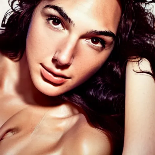 Prompt: Photo of a beautiful 20yo Gal Gadot but with a smaller nose in the style of Mario Testino, detailed, 82 mm sigma art -