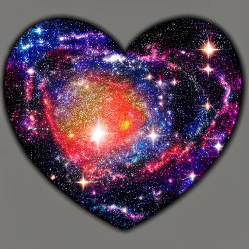 Pink Heart Shaped Galaxy Nova Stock Illustration 1903532896