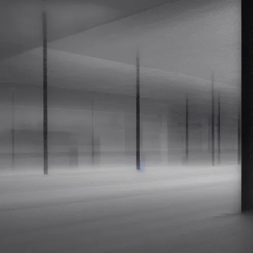 Prompt: big trashed rectangle bus stop by the side of the road in a rainy night in the style of Mark Rothko, lights, dirty, front on, 8k 3D. Raytracing. White color theme. Vray octane c4d redshift. Unreal engine