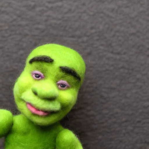 Image similar to shrek needle felted + needle felting art