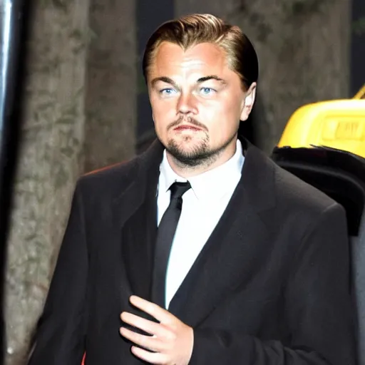 Prompt: drunk leonardo dicaprio mugshot