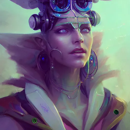 Image similar to a portrait of a beautiful cybernetic gypsy, cyberpunk concept art by pete mohrbacher and wlop and artgerm and josan gonzales, digital art, highly detailed, intricate, sci-fi, sharp focus, Trending on Artstation HQ, deviantart, unreal engine 5, 4K UHD image