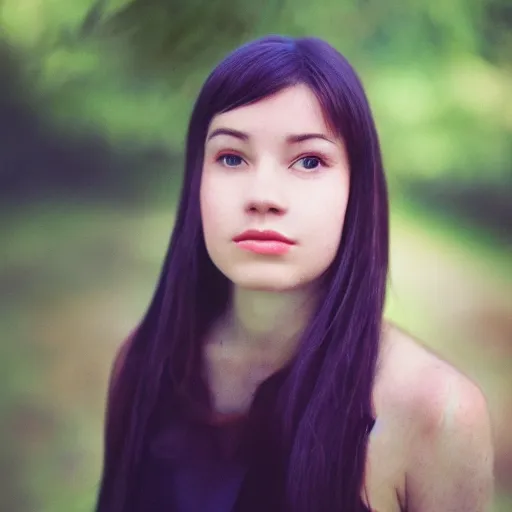 Image similar to a young woman is posing for a photograph, petzval lens. featured on flickr, art photography, photo taken with provia,