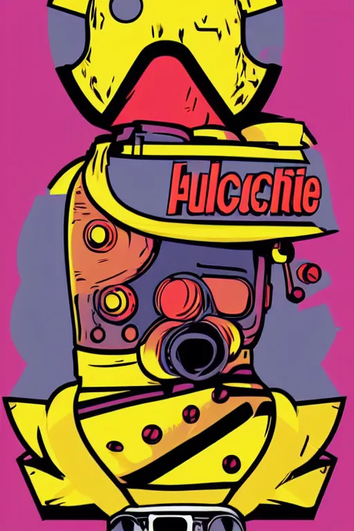 Image similar to fallout 7 6 retro futurist illustration art by butcher billy, sticker, colorful, illustration, highly detailed, simple, smooth and clean vector curves, no jagged lines, vector art, smooth andy warhol style