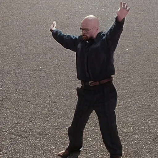 Image similar to walter white doing t pose