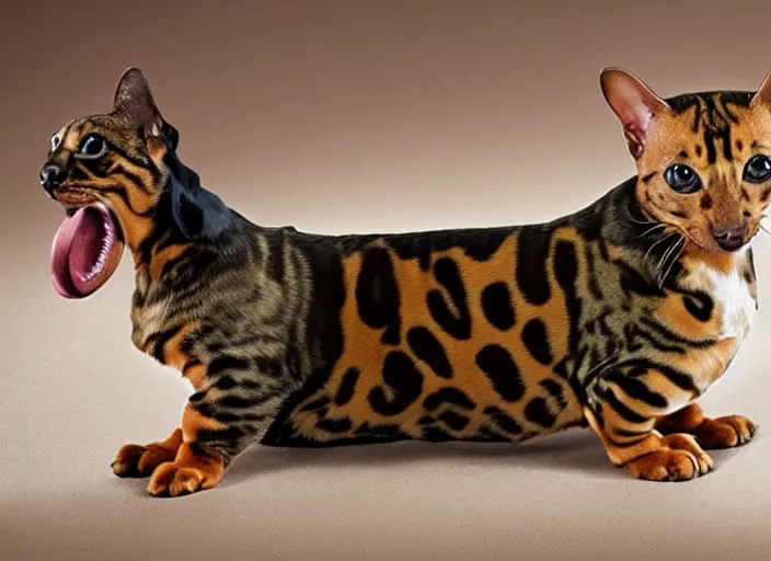 Image similar to Dachshund as a bengal cat