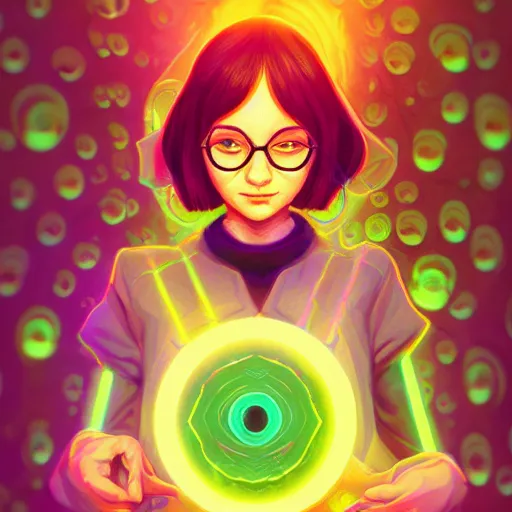 Image similar to skill magic geek inside matrix deepdream radiating a glowing aura stuff loot legends stylized digital illustration video game icon artstation lois van baarle, ilya kuvshinov, rossdraws,