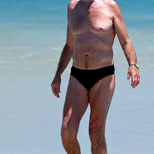 Prompt: joe biden in a bikini