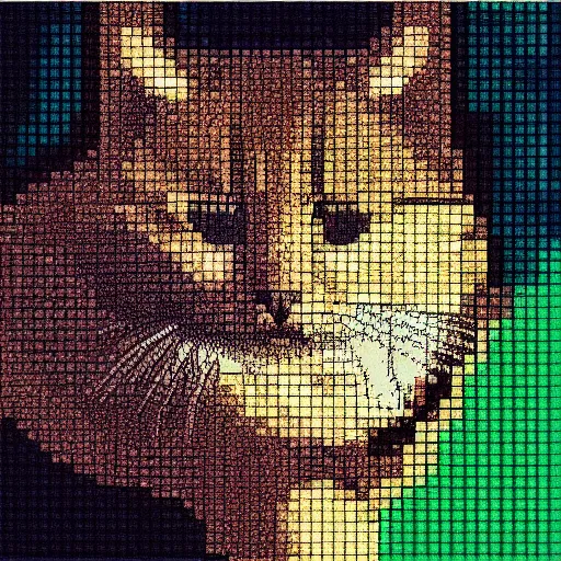 Pixel art-Meow in the moon's embrace 🥰🫰❤️😍🫶#pixel7 #pixelart #popu