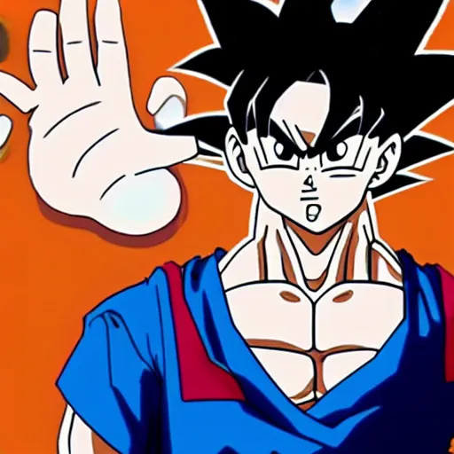 Image similar to goku being arrested