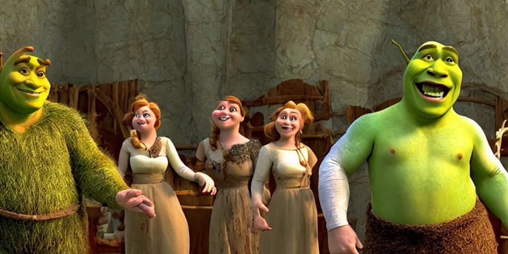 Prompt: still from shrek