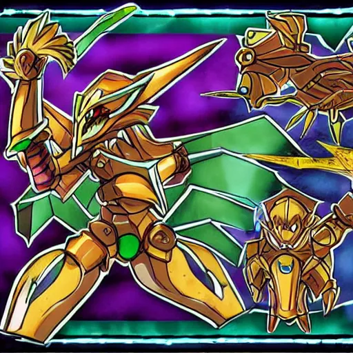 Image similar to metroid as a yu - gi - oh boss monster, card art