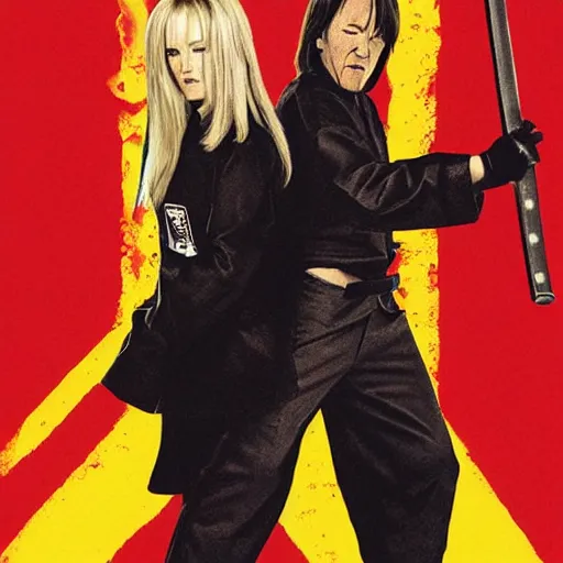 Image similar to kill bill movie poster by tarantino and artgem