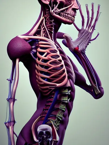 Prompt: medical reference, anatomical sculpture of central nervous system, quixel megascans, photorealism, cgi, digital concept art, redshift render, physically based rendering, cinematic, filmic : : illustrated by artgerm, nychos, alan grey, elena masci, tom bagshaw - h 4 8 0