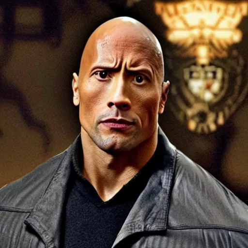 Image similar to dwayne johnson as harry potter, full body shot, highly - detailed, sharp focus, award - winning