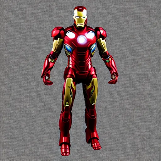 Image similar to iron man suit with captain america color palette, 8k ultra hd, hyper detailed