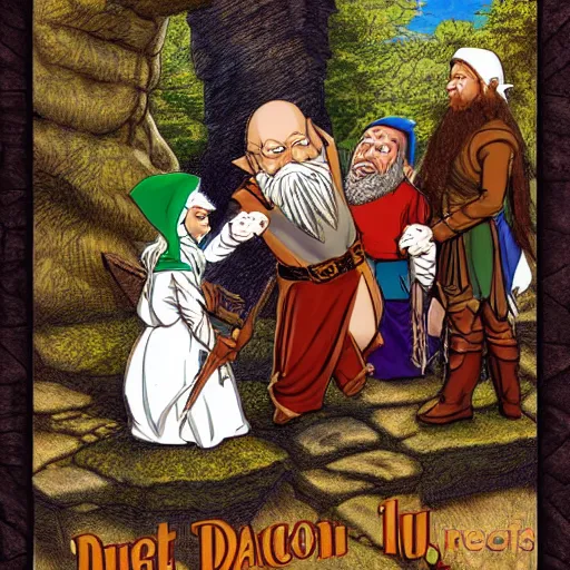 Image similar to elf meeting a dwarf by rob rey dungeons and dragons