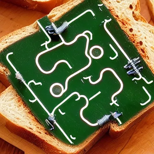 Image similar to circuitry on toast