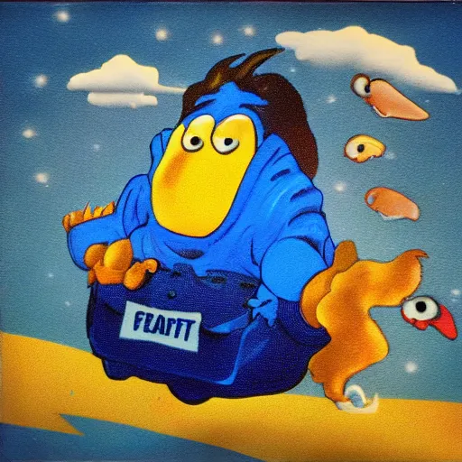 Prompt: blue fart