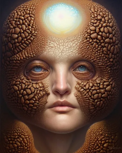 Prompt: detailed portrait of biopunk drew barrymore marshmallow fractal chocolate graham cracker beautiful! by tomasz alen kopera and peter mohrbacher and johanna martine! and margaret keane! elegant alluring luminescent