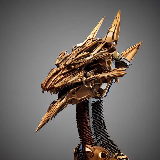 Image similar to a highly detailed bust, anthropomorphic humanoid robotic mecha female dragoness, with smooth and streamlined armor, standing and posing elegantly, well detailed dragon head with LED eyes and a maw, sharp and dangerous sleek design, two arms, two legs, long tail, beautiful digital art, artstation, DeviantArt, FurAffinity, professional, octane render