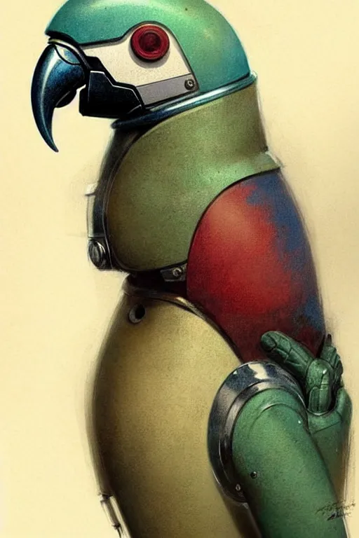 Image similar to ( ( ( ( ( 1 9 5 0 s retro future android robot parrot. muted colors., ) ) ) ) ) by jean - baptiste monge,!!!!!!!!!!!!!!!!!!!!!!!!!