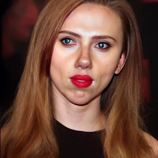 Prompt: hamster hybrid with the face of scarlett johansson, hd