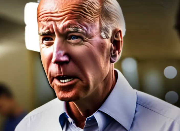Image similar to film still of joe biden as saul goodman in breaking bad tv show, 8 k