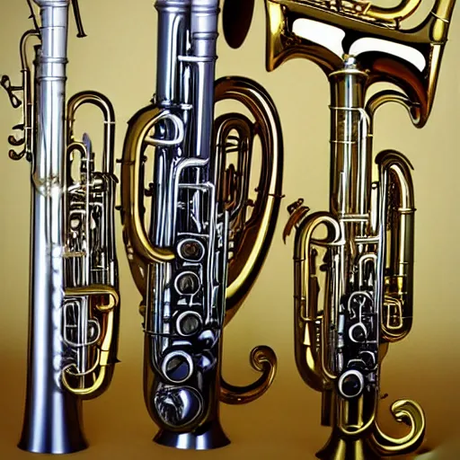 Prompt: fanciful wind instruments