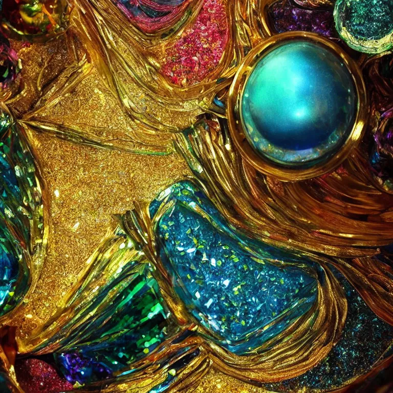 Image similar to a beautiful picture of all that glitters is not gold, highly detailed, a picture about the human soul, about its properties and manifestations, not everything good that looks beautiful, there is something ugly, but very important and beautiful internally, visual art, 8 k resolution