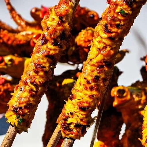 Image similar to NYTimes article: Spicy Frog on a stick, the street food taking over NYC