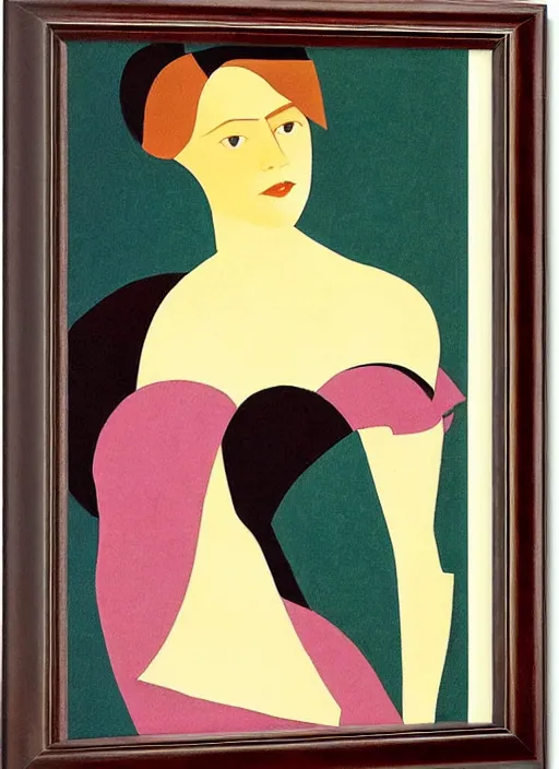 Image similar to a portrait of a pretty young lady by aaron douglas