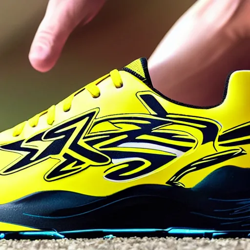 Image similar to Aerodynamic sports shoes Inspired by Pokemon Zapdos , inspired by nature