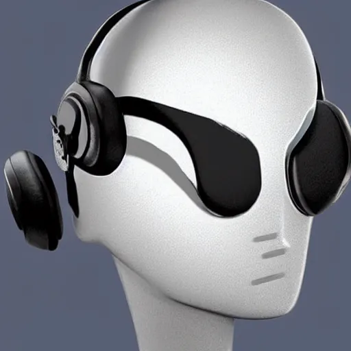 Image similar to a bird wearing headphones