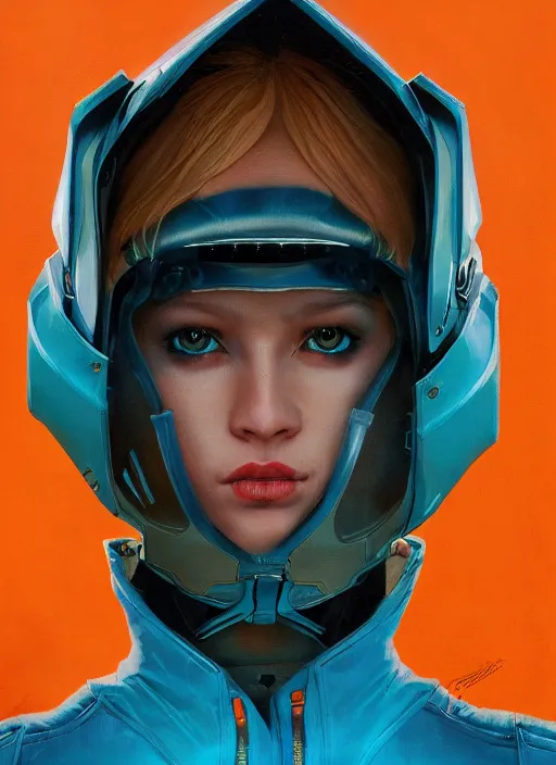 Image similar to symmetry!!! closeup portrait of a cyborg racer girl, fashion racing jumpsuit, shoulder pads, in clouds, cinematic light, windy, teal orange, volumetric smoke simulation! by gerald brom, by mikhail vrubel, by peter elson, muted colors, extreme detail, trending on artstation, 8 k