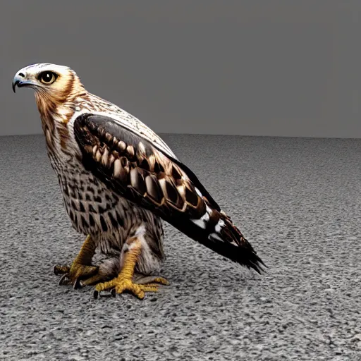 Image similar to cyborg hawk realistic photo,