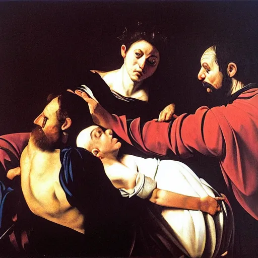 Prompt: a new Caravaggio painting