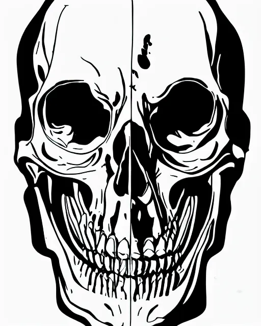 Image similar to dramatic line - art portrait of a skeleton in a suit, color glow, intense shading