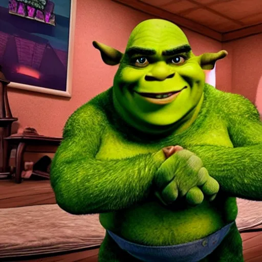 Image similar to tiktoker shrek