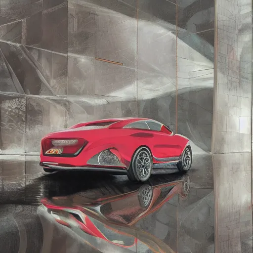 Image similar to car Ash Thorp khyzyl saleem car on the coronation of napoleon : medium size : in oil liquid : 7, u, x, y, o medium size forms: Kazimir Malevich forms : zaha hadid architecture medium size forms: brutalist medium size forms: keyshot, unreal engine 5, high reflections oil, liquid high glossy, high specularity, ultra detailed, 4k, 8k, 16k