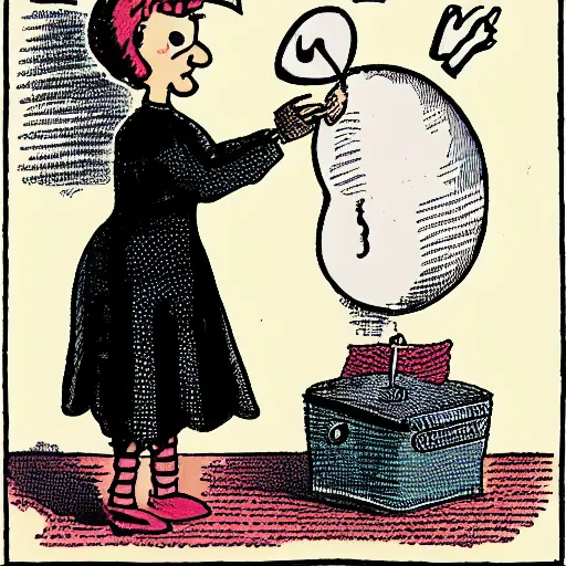 Prompt: cartoon of a woman inflating like a balloon.