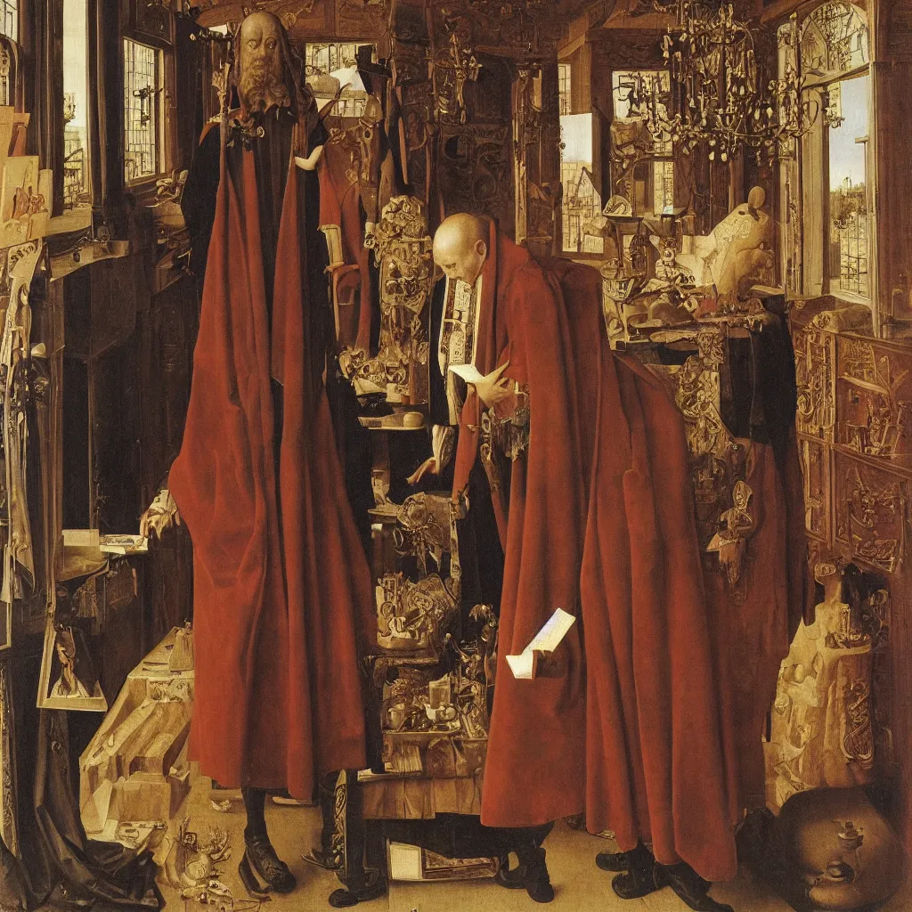 Prompt: a book. painting by jan van eyck, frank sedlacek.