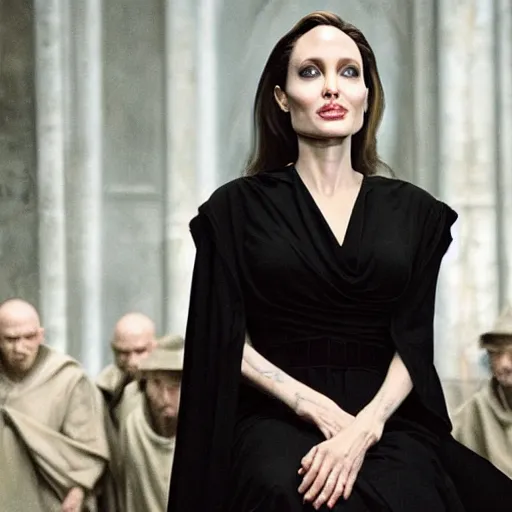 Image similar to angelina jolie as voldemort