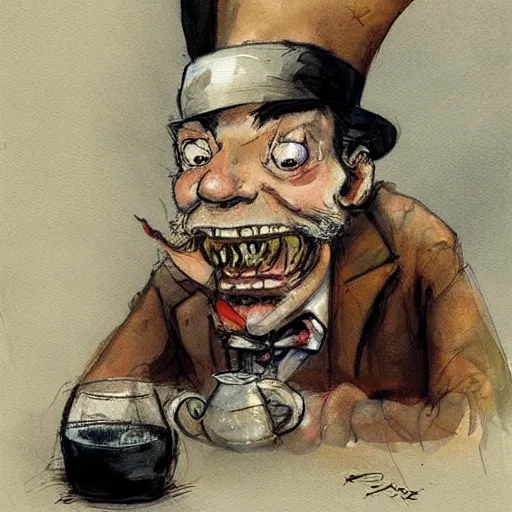 Image similar to the drunk french baron by peter de seve