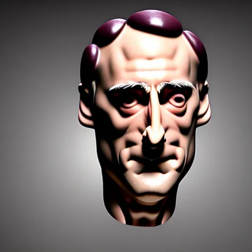Image similar to uhd bust of john hamm composed of ham and eggs. correct face.