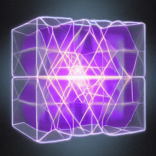 Prompt: 4d tesseract