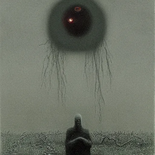 Prompt: carrion video game in the style of beksinski, high-quality