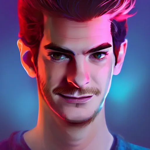 Image similar to Andrew Garfield, ambient lighting, 4k, anime key visual, lois van baarle, ilya kuvshinov, rossdraws, artstation