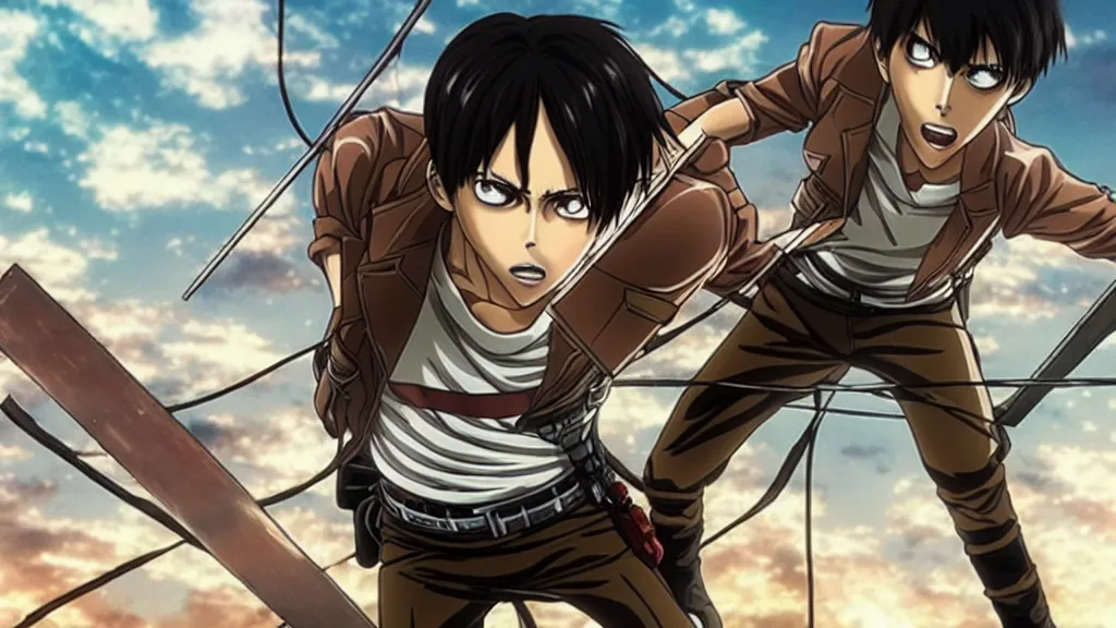 Prompt: attack on titan, eren